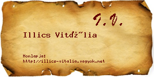 Illics Vitália névjegykártya